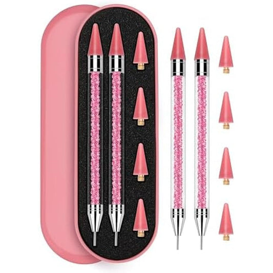 Rolybag rhinestone picker tool set with pink storage case