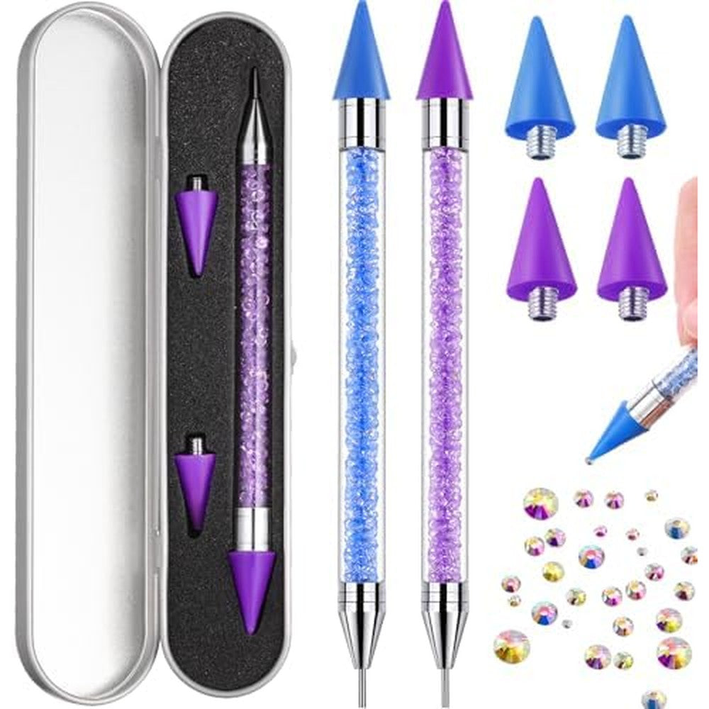 Tatuo dual ended rhinestone picker tool set front view