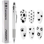 Syosi Angnya 5-in-1 nail dotting tool front view showing pen design