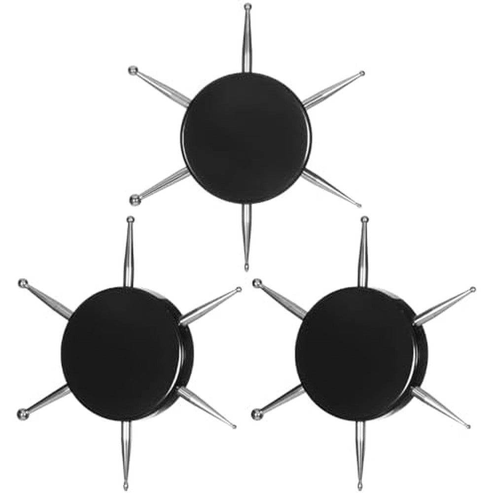 Sycooven 3 piece 6 in 1 nail dotting tool set front view