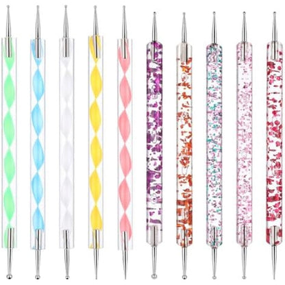 Xiaoyu 10 piece nail art dotting tools set front view