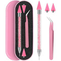 Tatuo rhinestone picker tool set in pink with wax pen