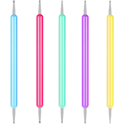Styquenzer 5 piece nail stylus dotting tool set front view