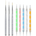 Sambh Sadashiv Enterprises 8 piece nail art dotting pen and brush set front view