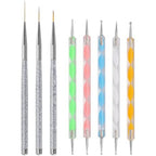 Sambh Sadashiv Enterprises 8 piece nail art dotting pen and brush set front view