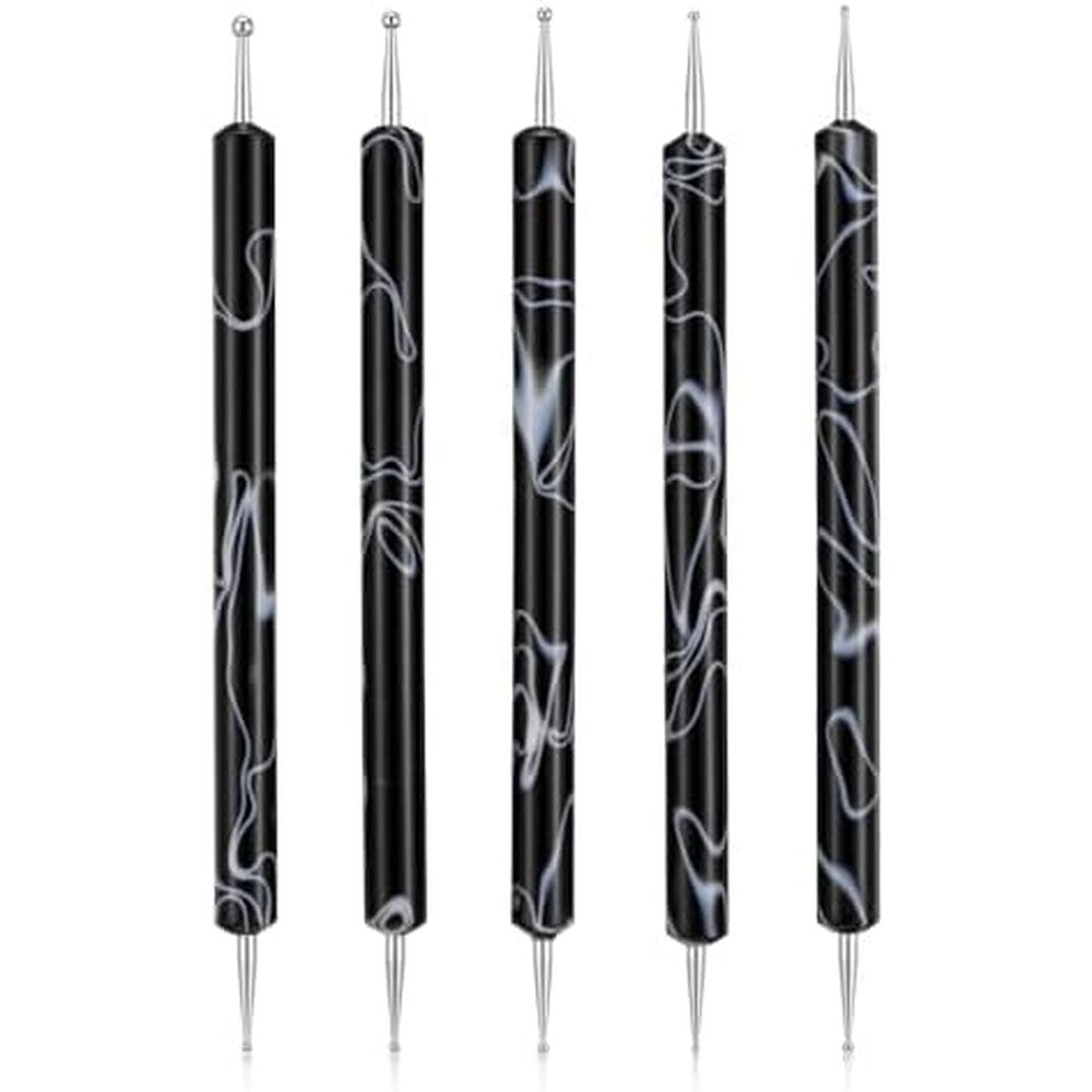 QfwdfcTrenz 5 piece black dotting tools front view