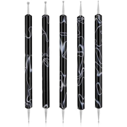 QfwdfcTrenz 5 piece black dotting tools front view