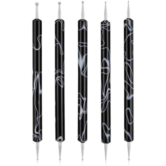 QfwdfcTrenz 5 piece black dotting tools front view