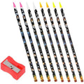 Bremorou 8 pack rhinestone picker wax pencil set with sharpener front view