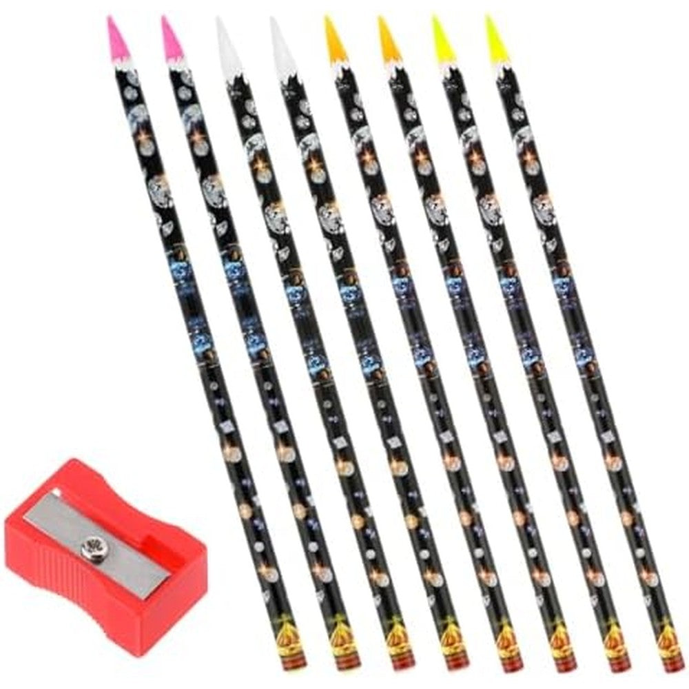 Bremorou 8 pack rhinestone picker wax pencil set with sharpener front view