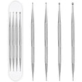 Filfeel 4 piece stainless steel nail art dotting tool set front view
