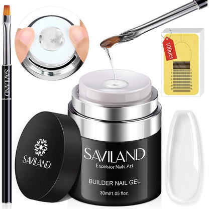 Saviland builder gel 30ml jar front view for nail extension