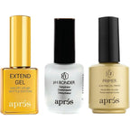 Apres Gel-X professional nail kit front view with gold bottles