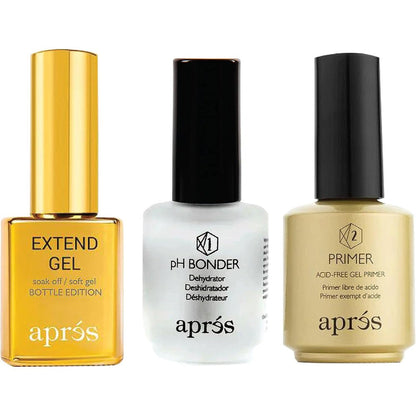AprÃ©s Gel-X Professional Nail Kit Gold Bottle set front view