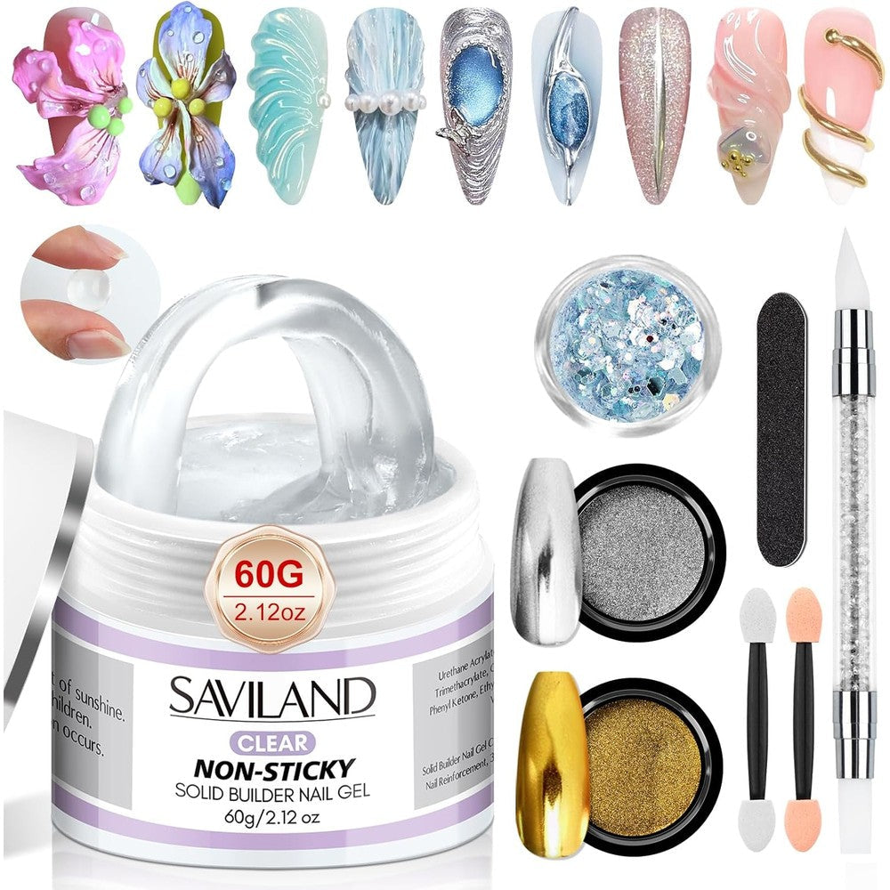 Saviland Solid Builder Nail Gel 60g front view jar