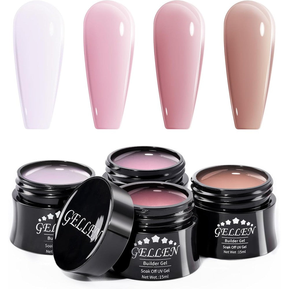 Gellen builder gel kit 4 color set front view
