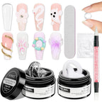 Supwee 3D nail art solid builder gel front view showing jars