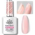 Born Pretty 8-in-1 builder gel bottle front view in cover pink