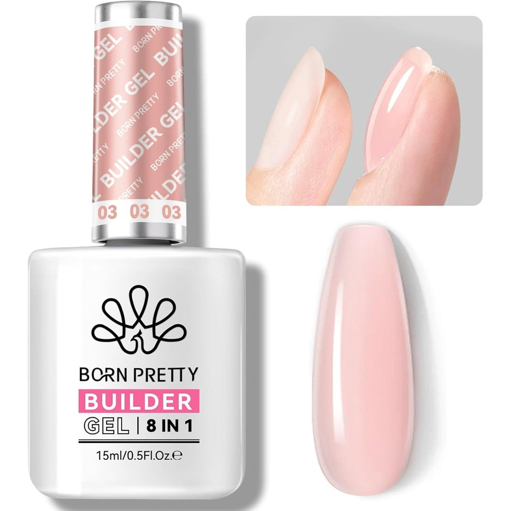 Born Pretty 8-in-1 builder gel bottle front view