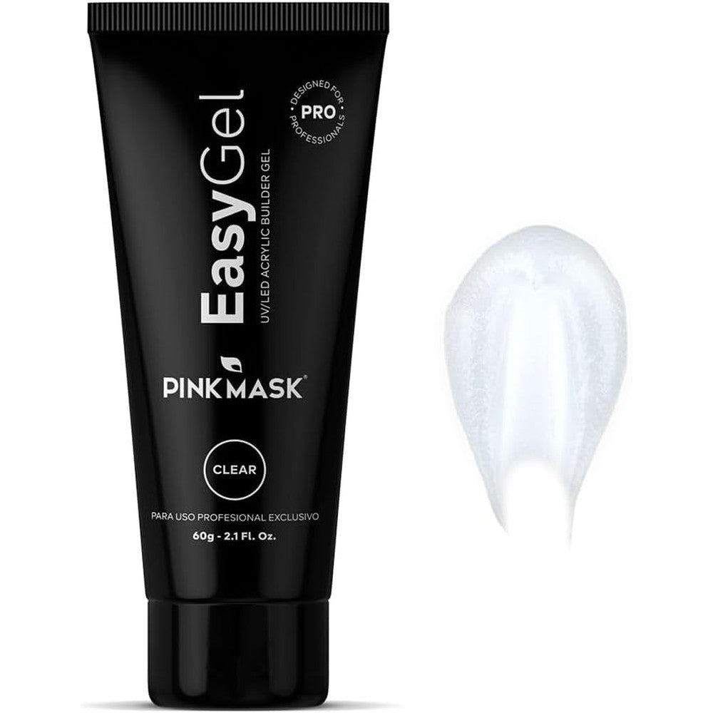 Pink Mask Easy Gel 60 grams clear jar front view