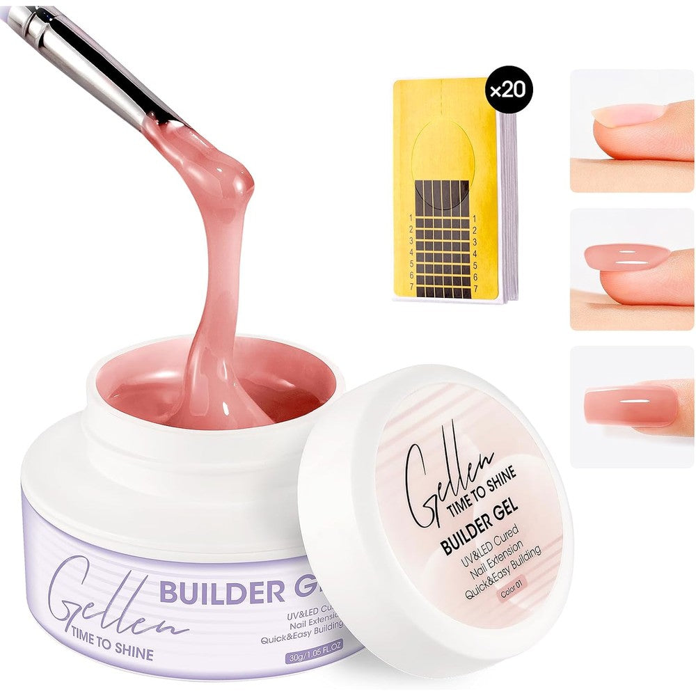 Gellen Builder Gel Nude Pink 30g front view