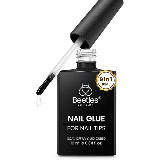 Beetles 9 in 1 Nail Glue Gel bottle front view