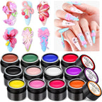 Saviland 3D nail gel set front view showcasing 12 color pots