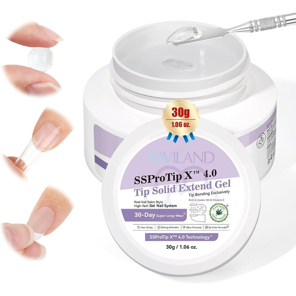 Saviland 30g solid nail glue gel jar front view