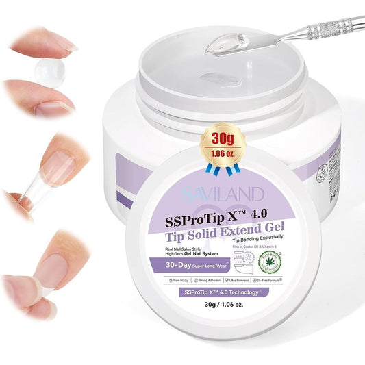Saviland 30g solid nail glue gel jar front view