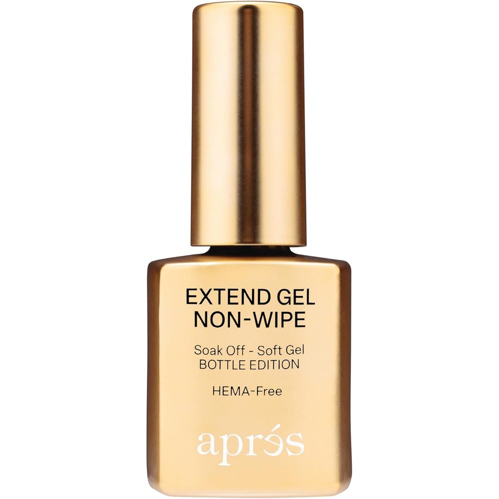 AprÃ©s Nail Non-Wipe Extend Gel gold bottle front view