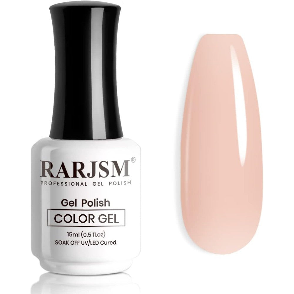 Rarjsm Milky Rose gel nail polish bottle front view