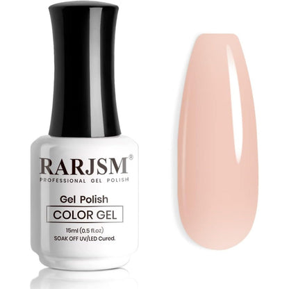 Rarjsm Milky Rose gel nail polish bottle front view