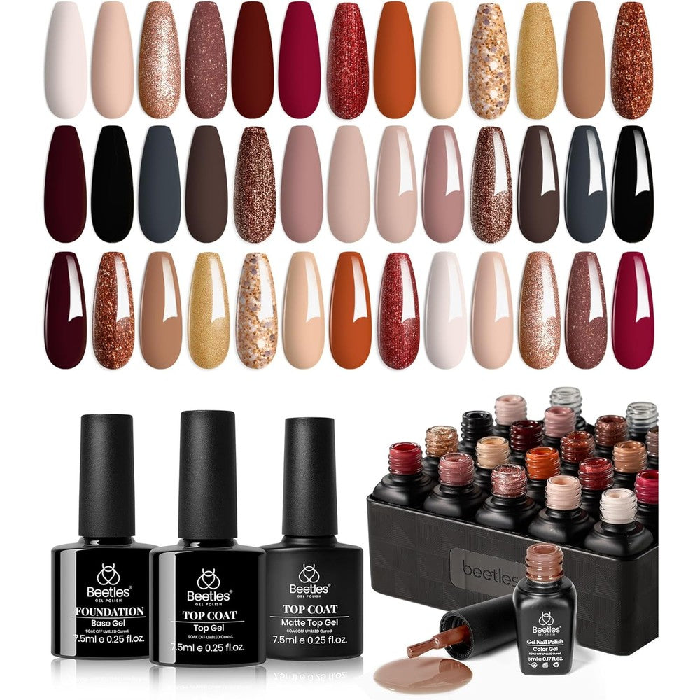 Beetles 23 Piece Gel Nail Polish Set front view