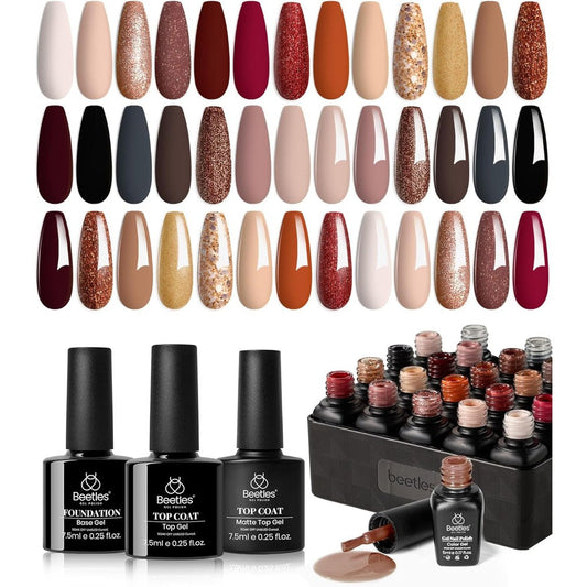 Beetles 23 Piece Gel Nail Polish Set front view
