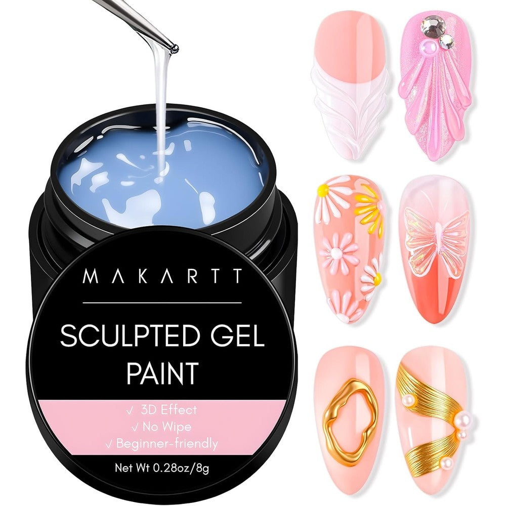 Makartt 3D Gel Nail Art Clear Sculpting and Painting Gel front view