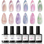 Modelones cat eye gel nail polish set front packaging view with bottles