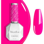 MelodySusie neon pink gel nail polish front view of the octagonal bottle