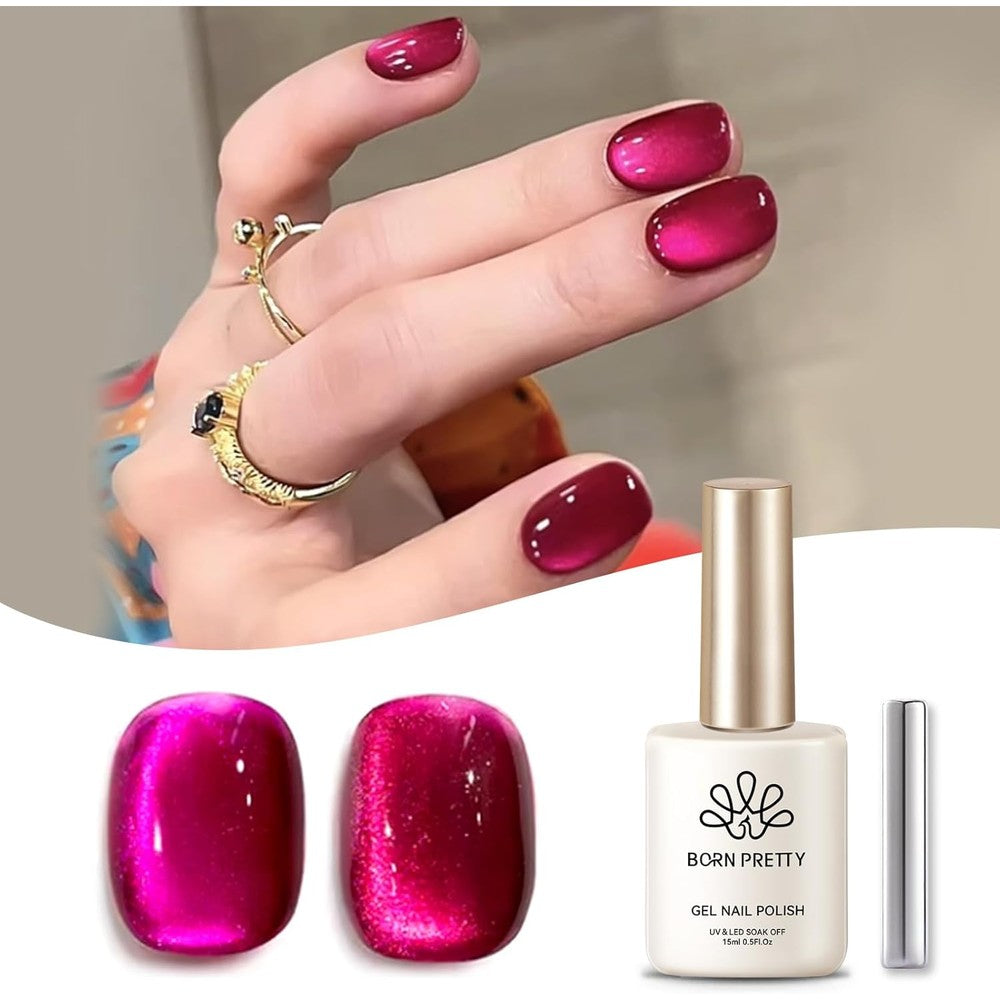 Born Pretty Dragon Fruit cat eye gel polish bottle front view