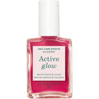 Manucurist active glow blueberry nail polish front view glass bottle