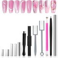 MelodySusie nail magnet set front view showcasing 12 professional cat eye design tools