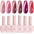MelodySusie Ruby Gleam Red Cat Eye Gel Nail Polish Set front view bottle display
