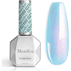 MelodySusie Blue Aurora Shimmer Gel Nail Polish front view bottle