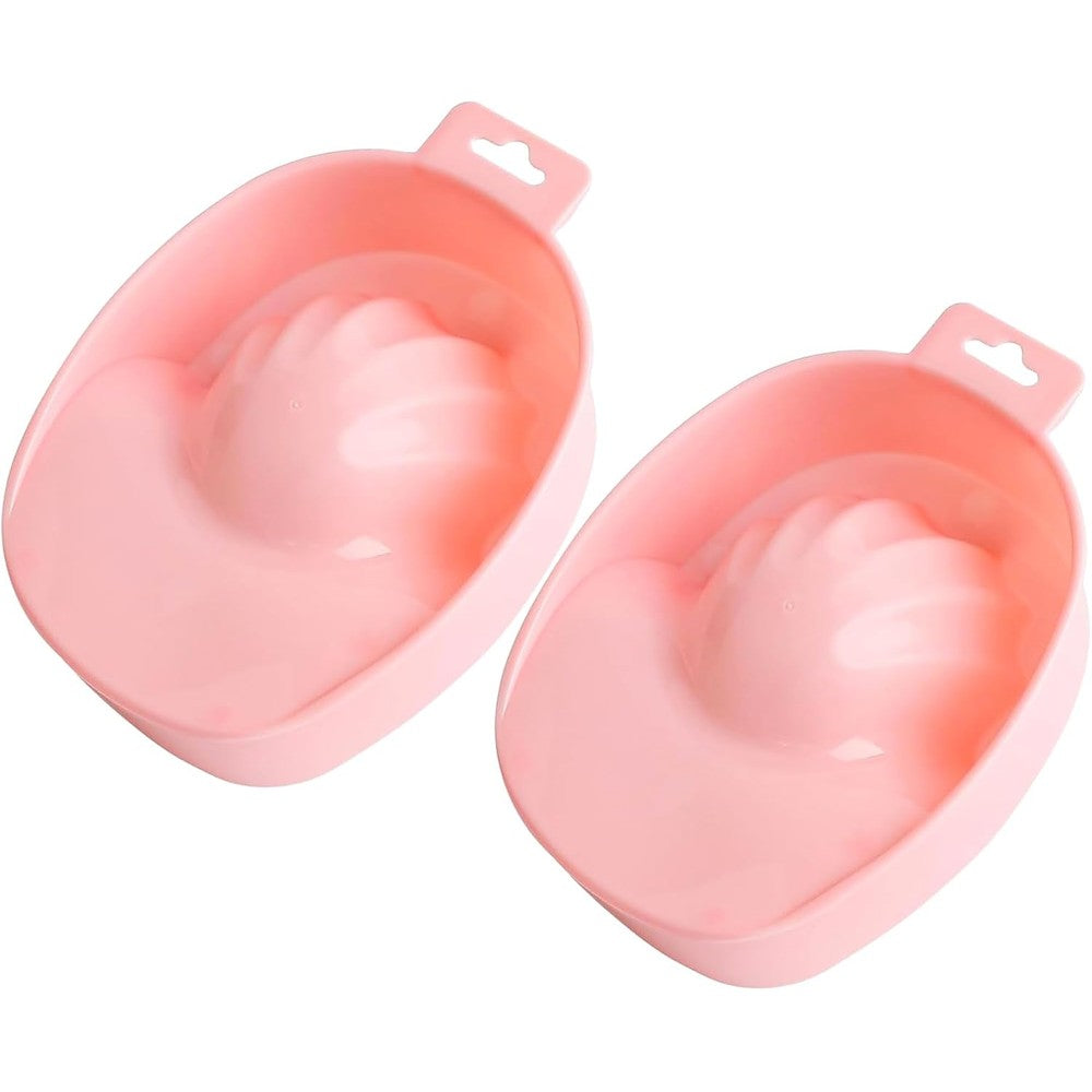 Auear 2 pack manicure bowl set in light pink front view