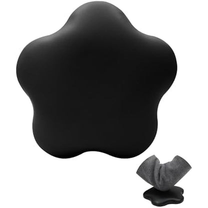 Yingjee black microfiber leather nail tech elbow rest front view