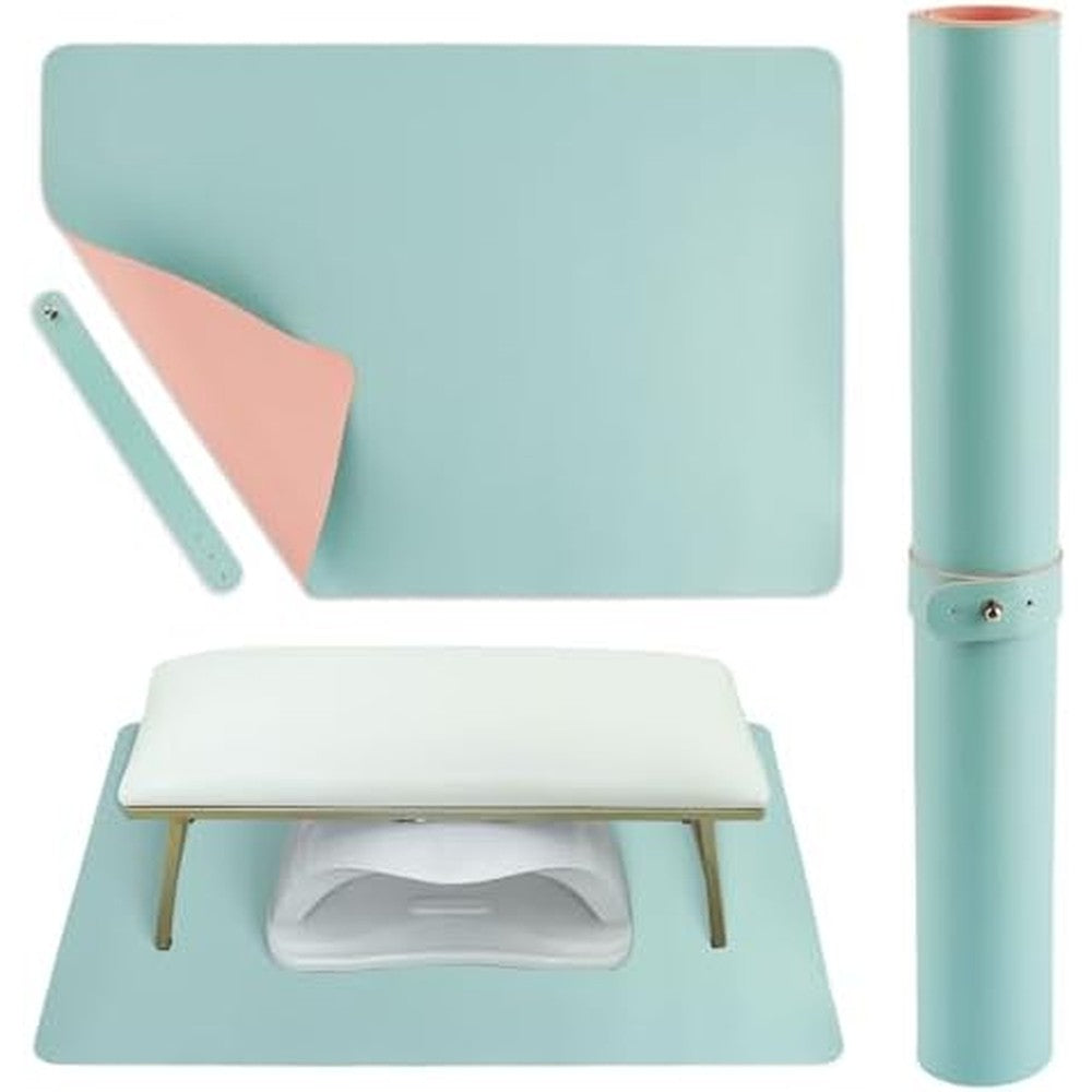 Hkztuy foldable nail art table mat front view on desk