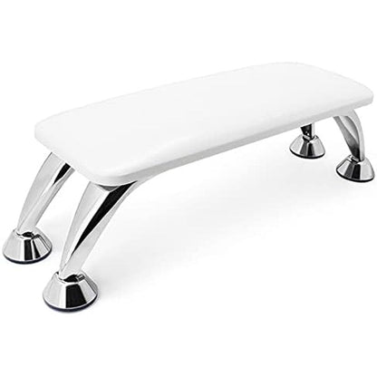Yuehuamech nail arm rest cushion white front view for manicure desk