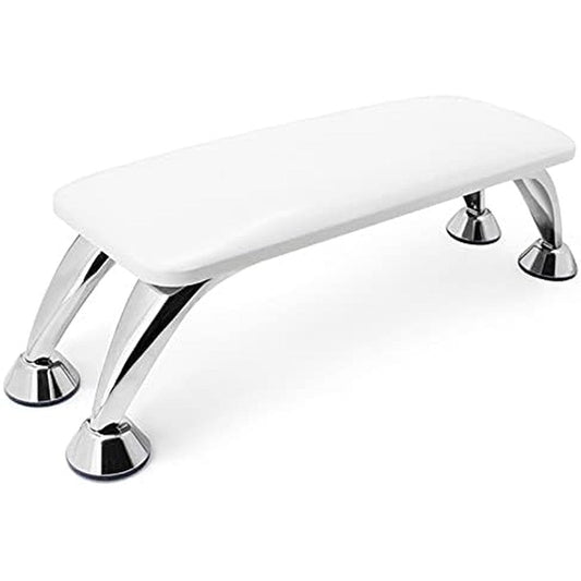 Yuehuamech nail arm rest cushion white front view for manicure desk
