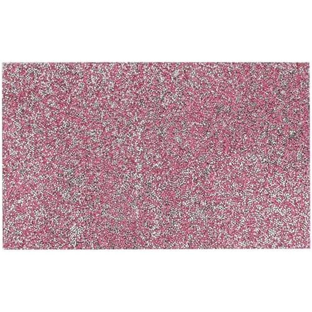 Utalind glitter nail table mat front view pink color