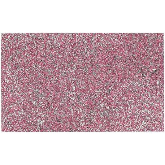 Utalind glitter nail table mat front view pink color