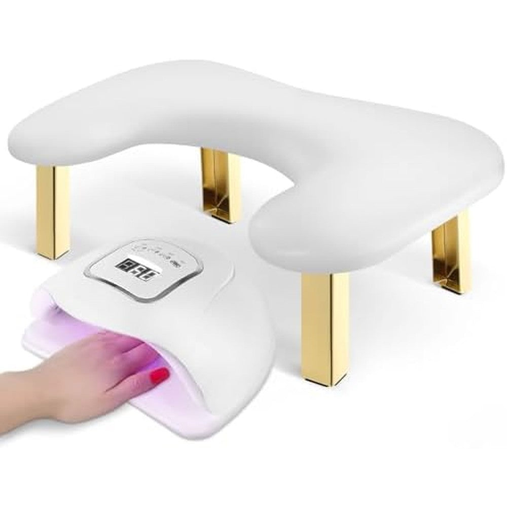 SZSJA U-Shaped Nail Arm Rest front view white